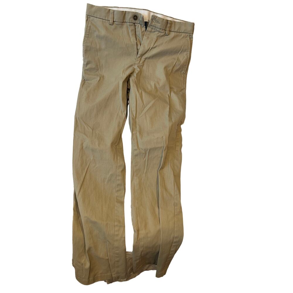 George Tan Flat Front Chino Pants Mens 32x34
